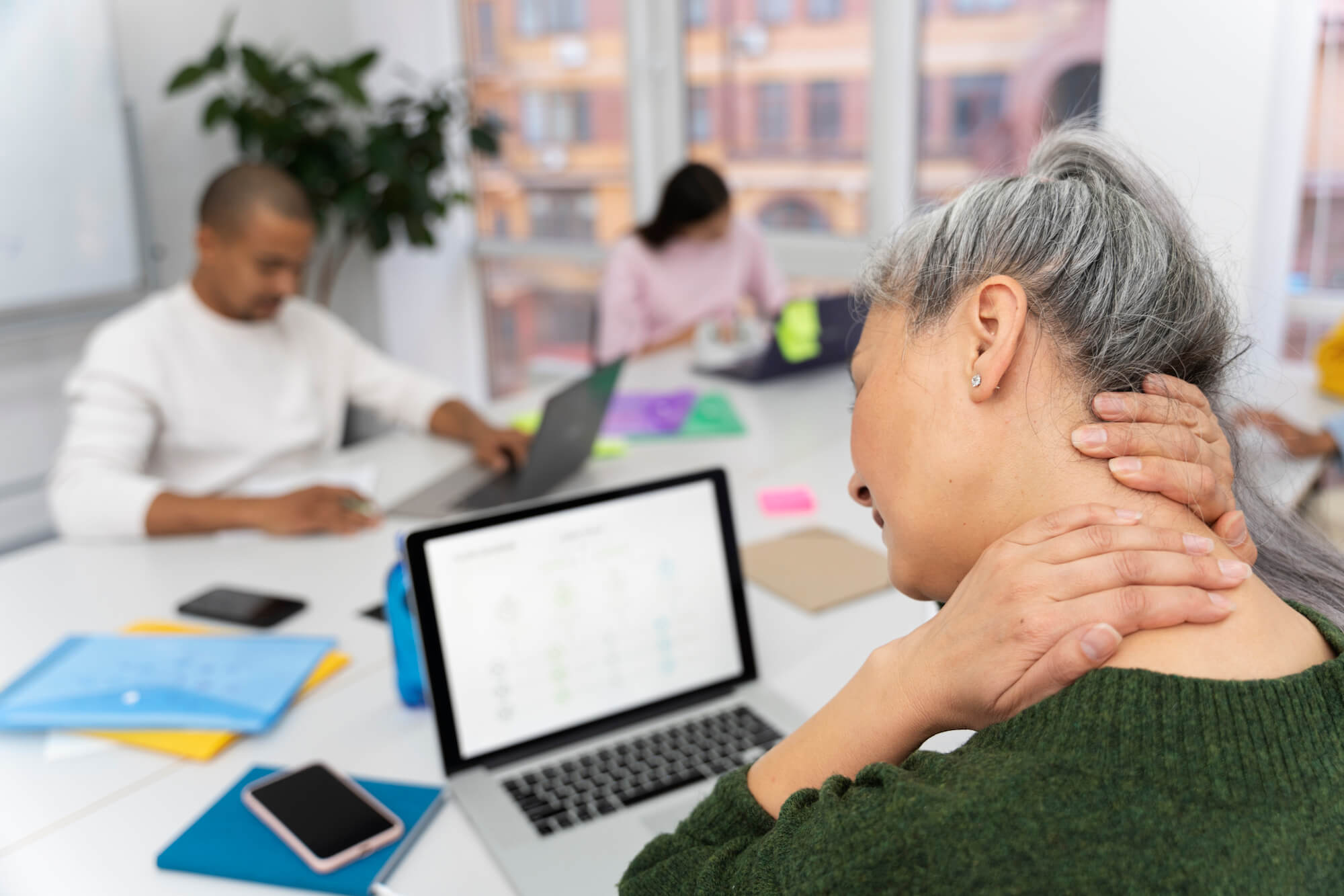 close-up-adult-woman-working-office