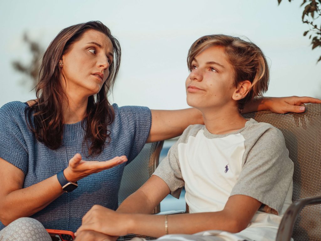 An argument between a parent and child